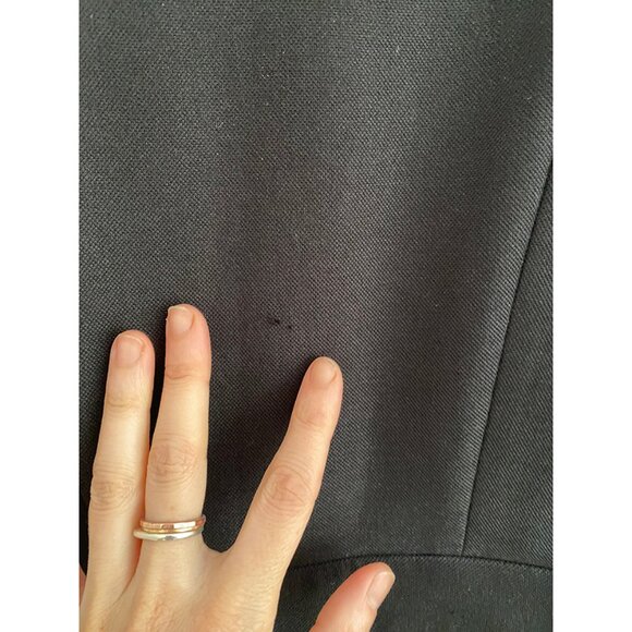 Maje Black V-Neck Structured Jumpsuit, Size 4 - Picture 9 of 11